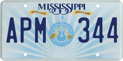 MS license plate APM344