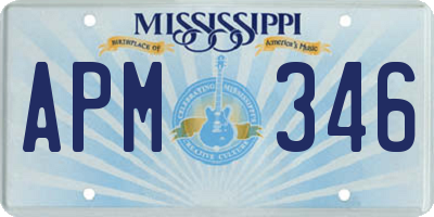 MS license plate APM346