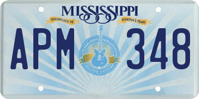 MS license plate APM348
