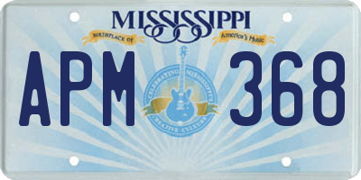 MS license plate APM368