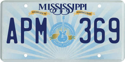 MS license plate APM369