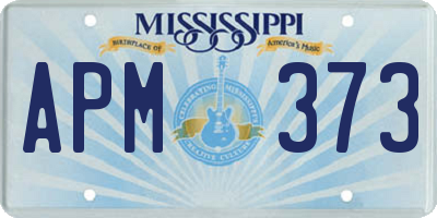 MS license plate APM373