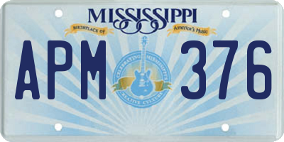 MS license plate APM376