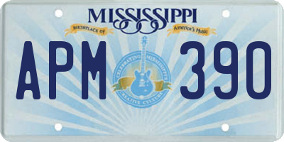 MS license plate APM390