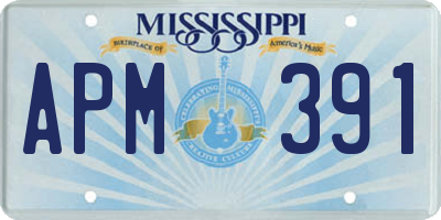 MS license plate APM391