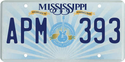 MS license plate APM393
