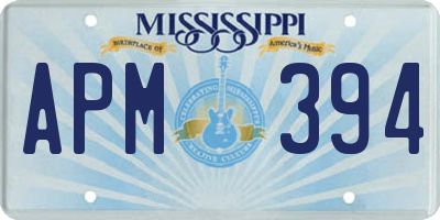 MS license plate APM394