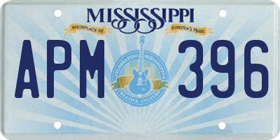 MS license plate APM396