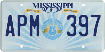 MS license plate APM397