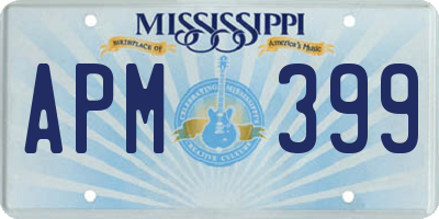 MS license plate APM399