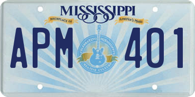 MS license plate APM401