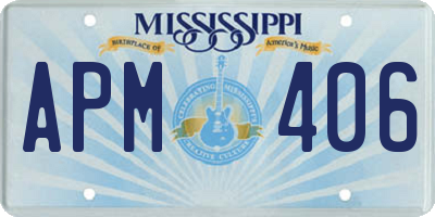 MS license plate APM406