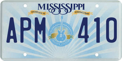 MS license plate APM410