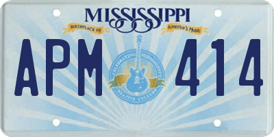 MS license plate APM414