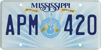 MS license plate APM420