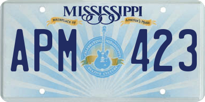 MS license plate APM423
