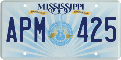 MS license plate APM425