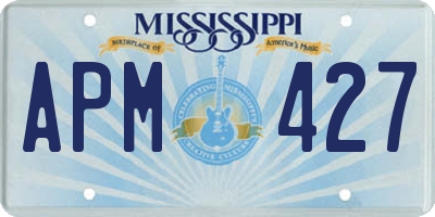 MS license plate APM427