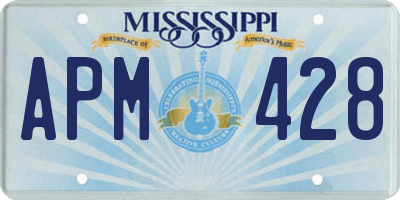 MS license plate APM428