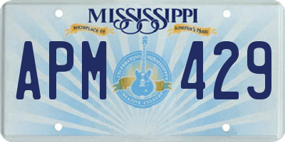 MS license plate APM429