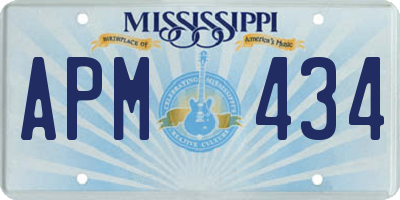 MS license plate APM434
