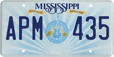 MS license plate APM435