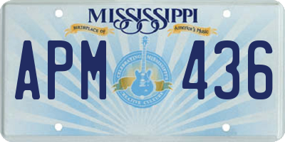 MS license plate APM436