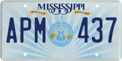 MS license plate APM437