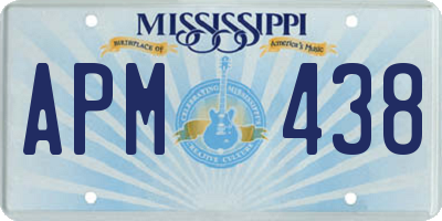 MS license plate APM438