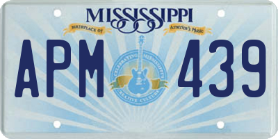 MS license plate APM439