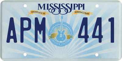 MS license plate APM441