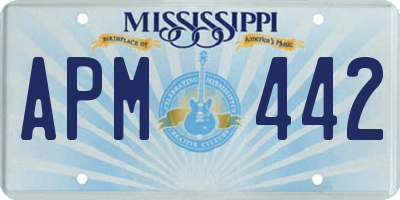 MS license plate APM442