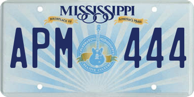 MS license plate APM444