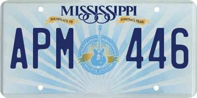MS license plate APM446