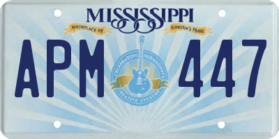 MS license plate APM447