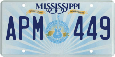 MS license plate APM449
