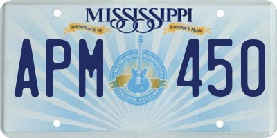 MS license plate APM450