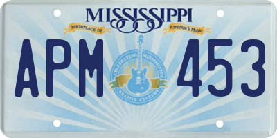 MS license plate APM453