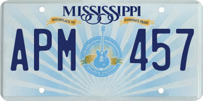 MS license plate APM457