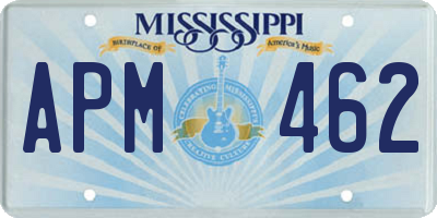 MS license plate APM462