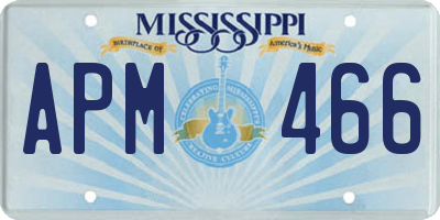 MS license plate APM466