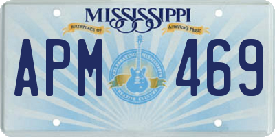 MS license plate APM469