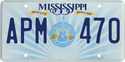 MS license plate APM470