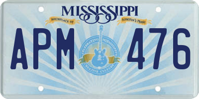 MS license plate APM476