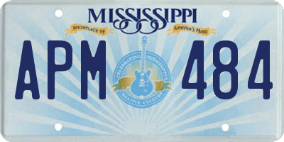 MS license plate APM484