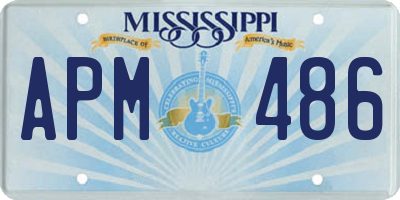 MS license plate APM486