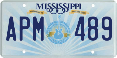 MS license plate APM489