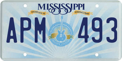 MS license plate APM493