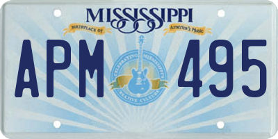MS license plate APM495