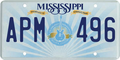 MS license plate APM496